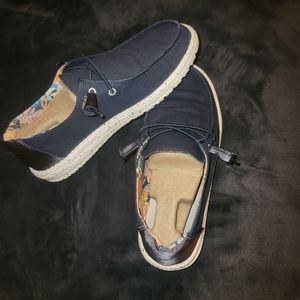 Hey Dude Wendy Slub Canvas, size 8, navy
